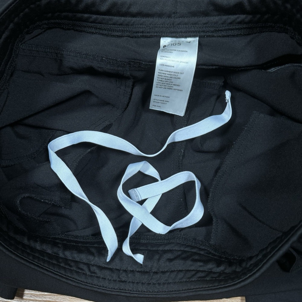 Figs Cargo‎ Scrub Bottom Axim Pants Men's XL T Black Stretch Drawstring Waist - Picture 11 of 12
